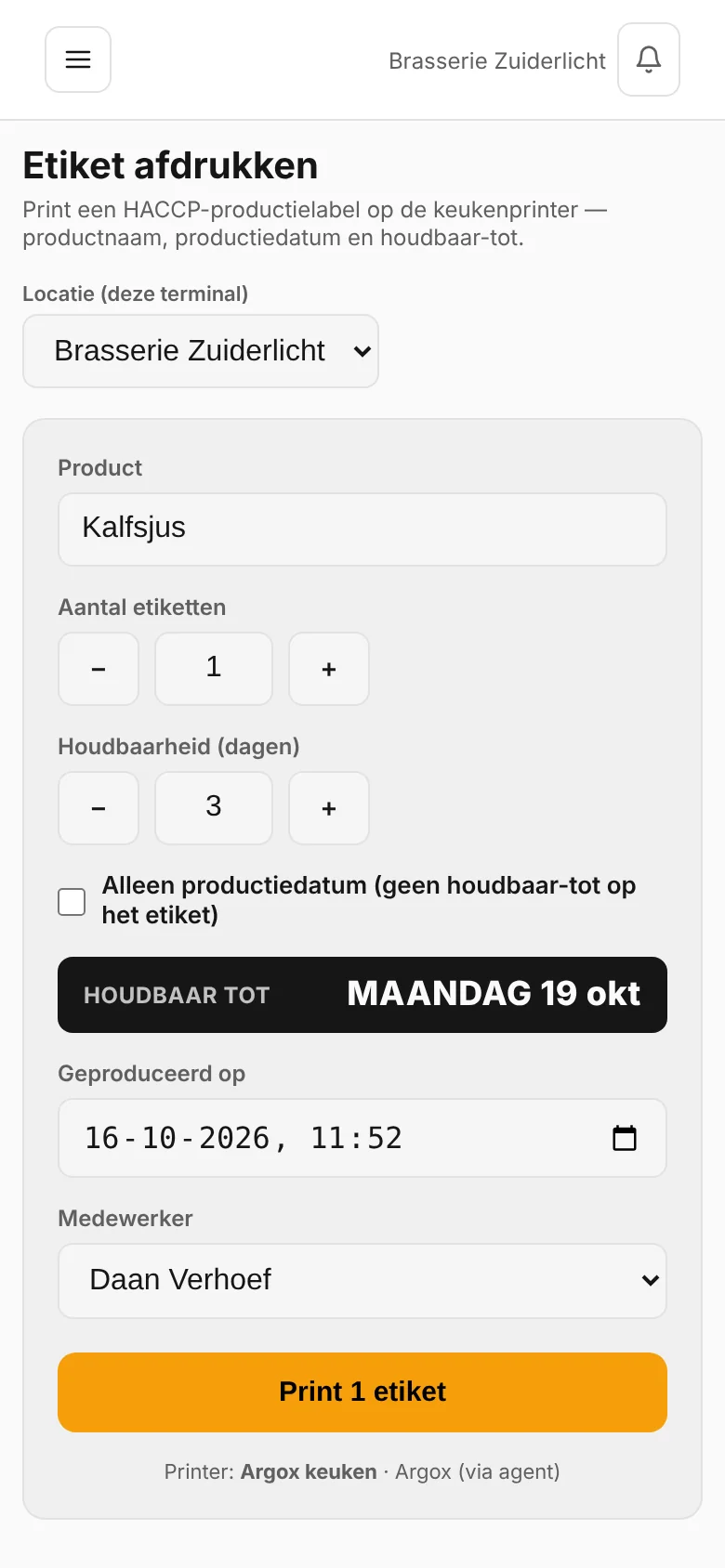 Terugkoelen loopt mee.